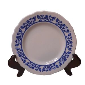 1960s Homer Laughlin China American Rose Country Blue Salad Plates-Set of 2